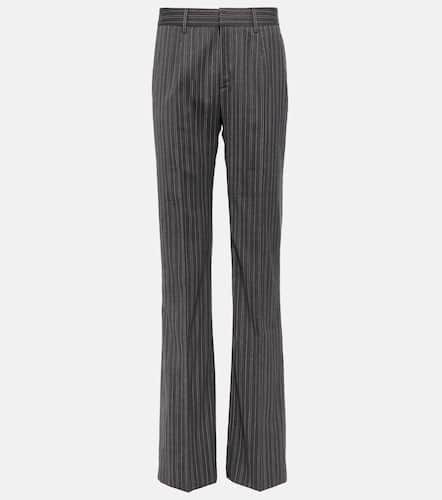 Pantalon droit avec taille haute et fines rayures - Alessandra Rich - Modalova