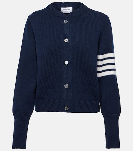 Cardigan 4-Bar intarsia en laine - Thom Browne - Modalova