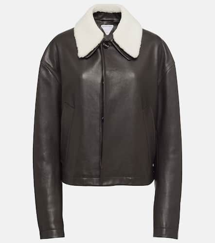 Veste en cuir et shearling - Bottega Veneta - Modalova