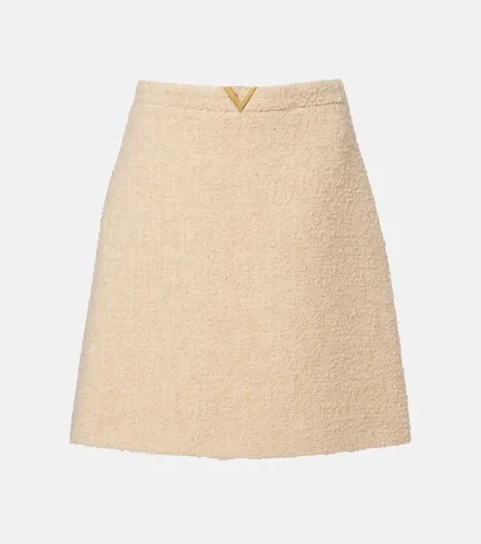 Mini-jupe VGold en tweed de laine mélangée - Valentino Garavani - Modalova