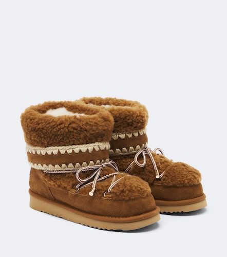 Bottines 18 en shearling et daim - Mou - Modalova