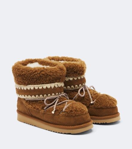 Bottines 18 en shearling et daim - Mou - Modalova
