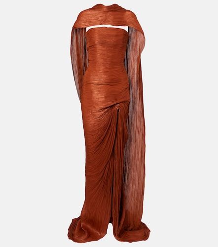 Robe longue bustier en taffetas - Marmar Halim - Modalova