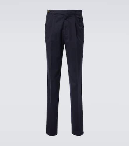 Pantalon chino à taille mi-haute en coton mélangé - Brunello Cucinelli - Modalova