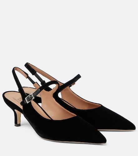 Escarpins slingback Karla 45 en velours - Malone Souliers - Modalova