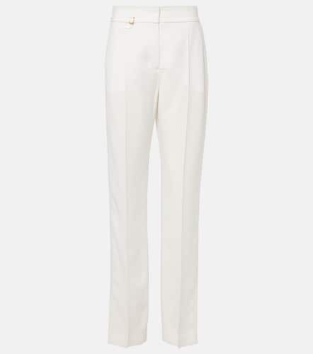 Pantalon slim Tibau à taille haute en lin - Jacquemus - Modalova