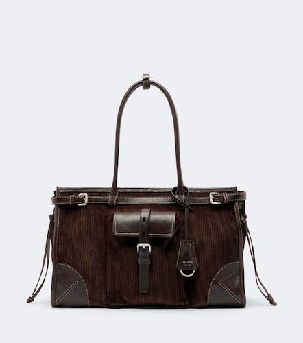 Sac Bonnie Large en velours côtelé - Prada - Modalova