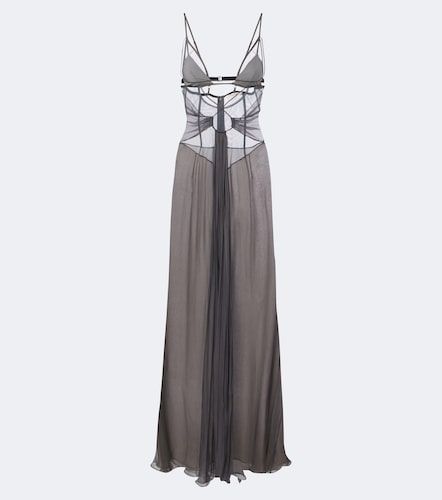 Robe longue en soie à découpes - Nensi Dojaka - Modalova