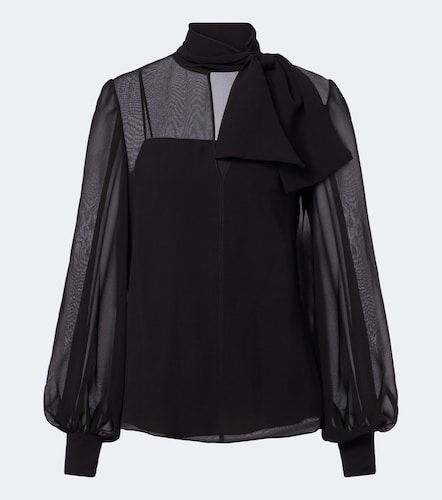 Blouse en mousseline de soie mélangée - Valentino - Modalova
