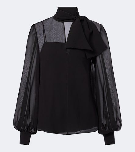 Blouse en mousseline de soie mélangée - Valentino Garavani - Modalova