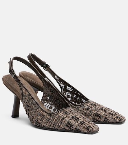 Escarpins slingback à carreaux - Brunello Cucinelli - Modalova