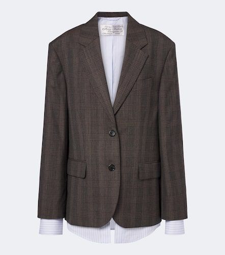 Blazer en laine mélangée à carreaux - Acne Studios - Modalova
