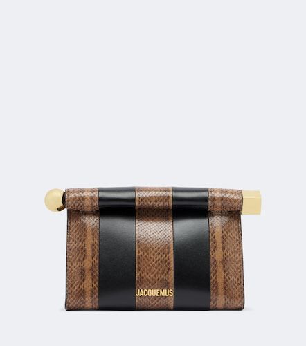 Pochette Rond Carré en cuir façon serpent - Jacquemus - Modalova