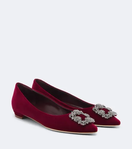 Ballerines Hangisi en velours - Manolo Blahnik - Modalova