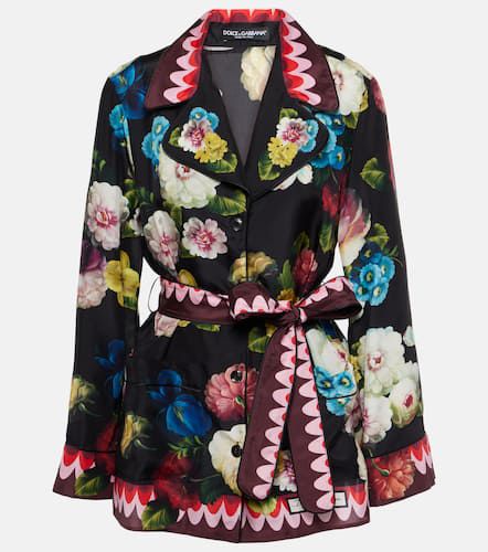 Chemise en soie à fleurs - Dolce&Gabbana - Modalova