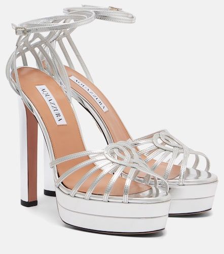 Sandales Sweetheart à plateau en cuir - Aquazzura - Modalova
