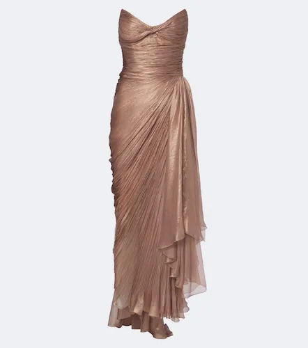 Robe longue bustier Heidi en soie - Maria Lucia Hohan - Modalova