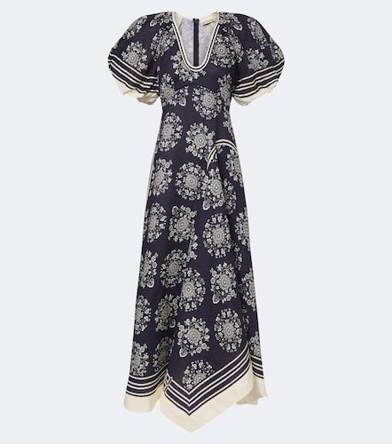 Alémais Robe midi Banderra en lin à fleurs - Alemais - Modalova