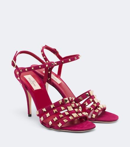 Sandales Rockstud en daim - Valentino Garavani - Modalova
