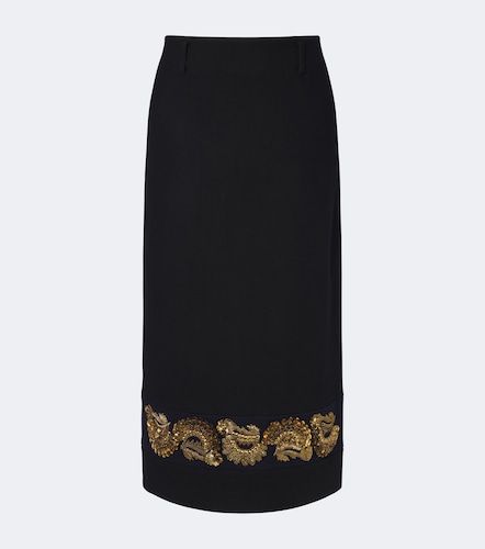 Jupe midi en laine mélangée - Dries Van Noten - Modalova