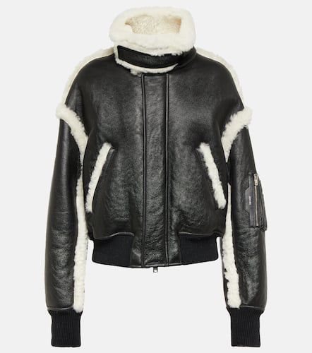 Veste bomber en cuir et shearling - Amiri - Modalova