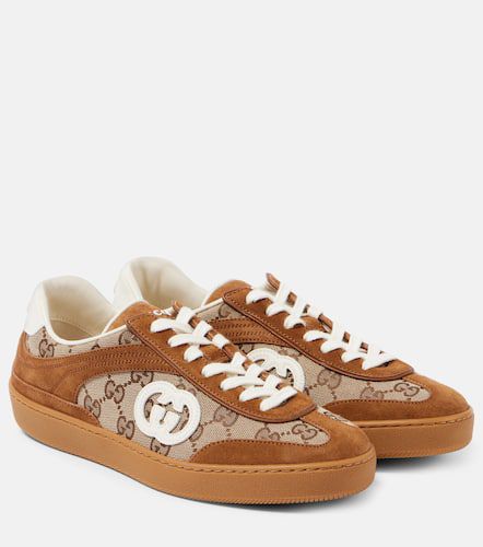 Baskets Interlocking G en toile GG et daim - Gucci - Modalova