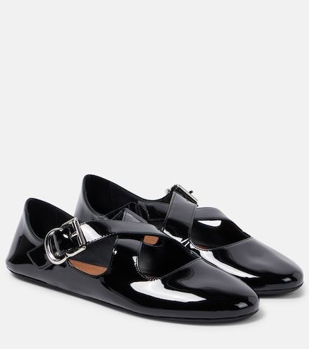 Alaïa Ballerines Criss Cross en cuir verni - Alaia - Modalova