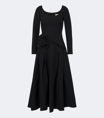 Robe midi en laine et soie à appliqué - Roland Mouret - Modalova