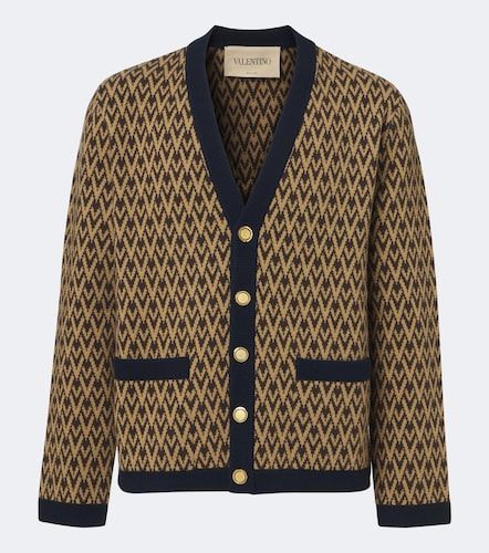 Cardigan Toute La V en laine vierge - Valentino Garavani - Modalova
