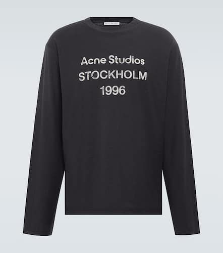 T-shirt en coton mélangé à logo - Acne Studios - Modalova