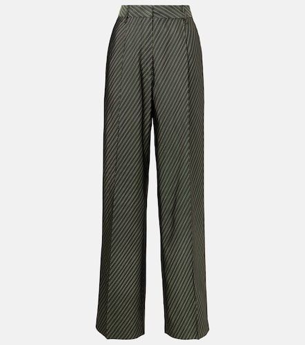Pantalon ample rayé à taille haute - Dries Van Noten - Modalova