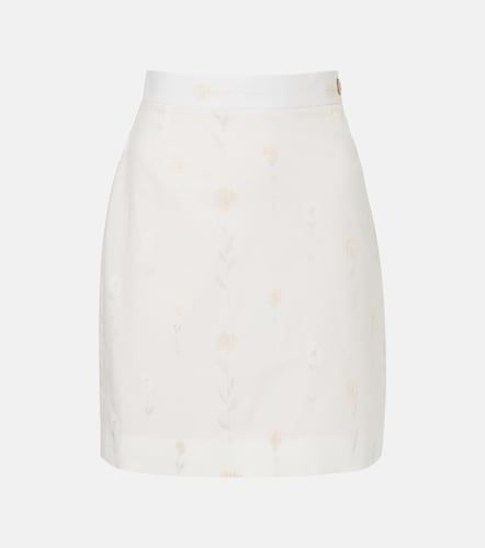Mini-jupe en coton mélangé à fleurs - Vivienne Westwood - Modalova