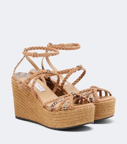 Sandales compensées Nyra en cuir - Jimmy Choo - Modalova