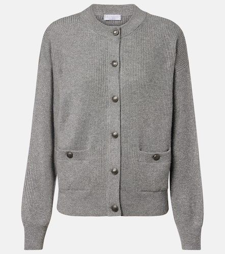 Cardigan lamé en cachemire mélangé - Brunello Cucinelli - Modalova