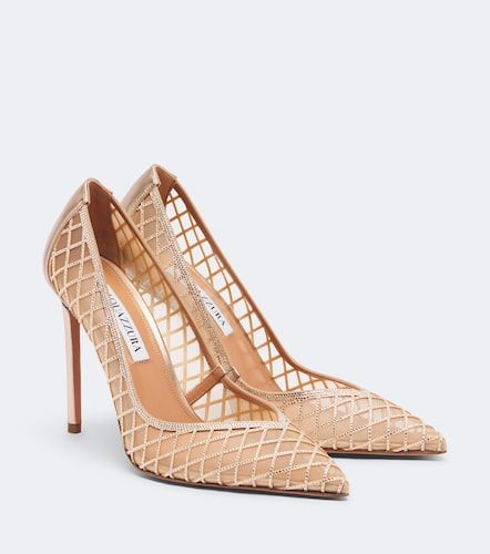 Escarpins Lumiere en cuir à ornements - Aquazzura - Modalova