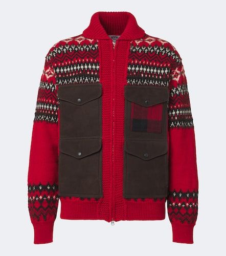 Cardigan en laine et daim - Junya Watanabe - Modalova