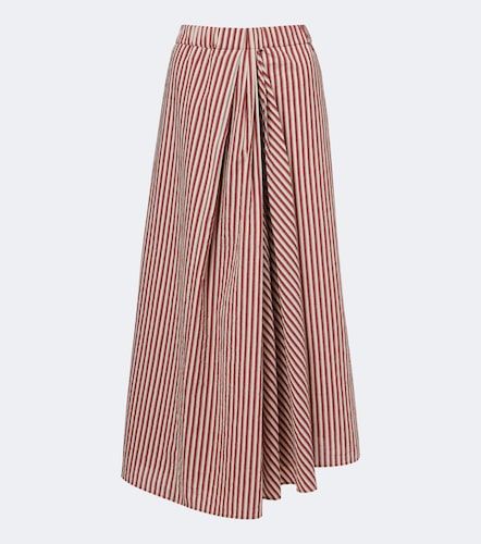 Jupe portefeuille en coton mélangé - Brunello Cucinelli - Modalova