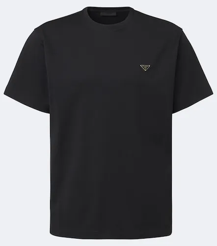 T-shirt en jersey de coton à logo - Prada - Modalova