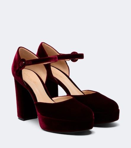 Escarpins à plateau en velours - Gianvito Rossi - Modalova