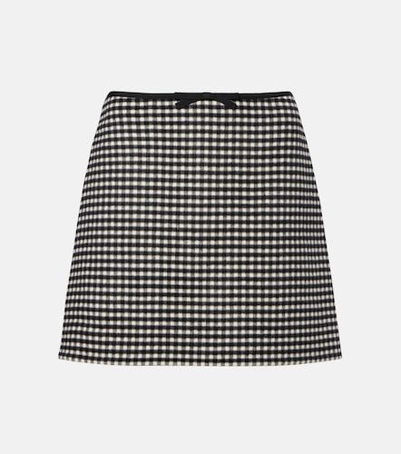 Mini-jupe en laine et cachemire à carreaux - Valentino Garavani - Modalova
