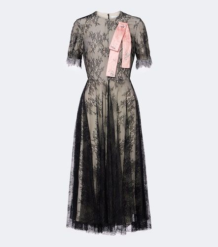 Robe midi en dentelle à ornements - Erdem - Modalova
