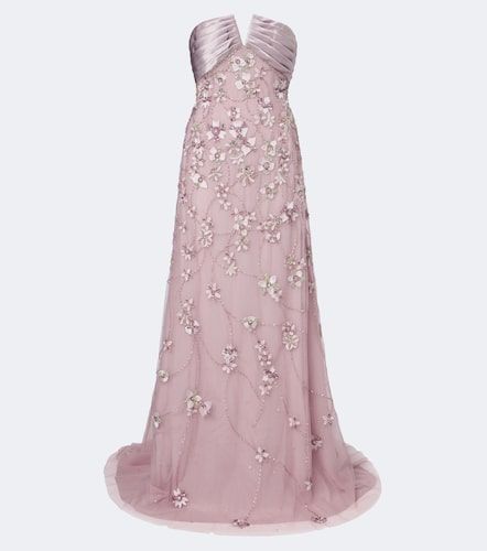 Robe longue bustier à ornements - Georges Hobeika - Modalova