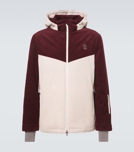 Veste de ski à capuche en velours côtelé - Brunello Cucinelli - Modalova