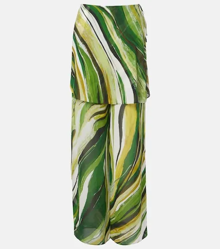 Pantalon ample imprimé en soie - Christopher Esber - Modalova