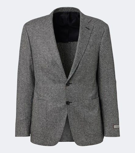 Blazer en laine et cachemire à chevrons - Canali - Modalova