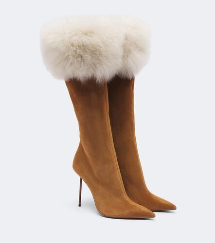 Bottes Lidia en daim et shearling - Paris Texas - Modalova