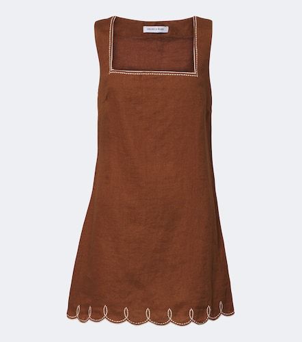 Robe festonnée Shanice en lin - Veronica Beard - Modalova