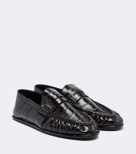 Mocassins Cassandre en cuir façon croco - Saint Laurent - Modalova