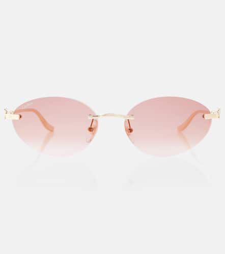 Lunettes de soleil Panthère de Cartier ovales - Cartier Eyewear Collection - Modalova