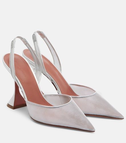 Escarpins slingbacks Holli en résille - Amina Muaddi - Modalova